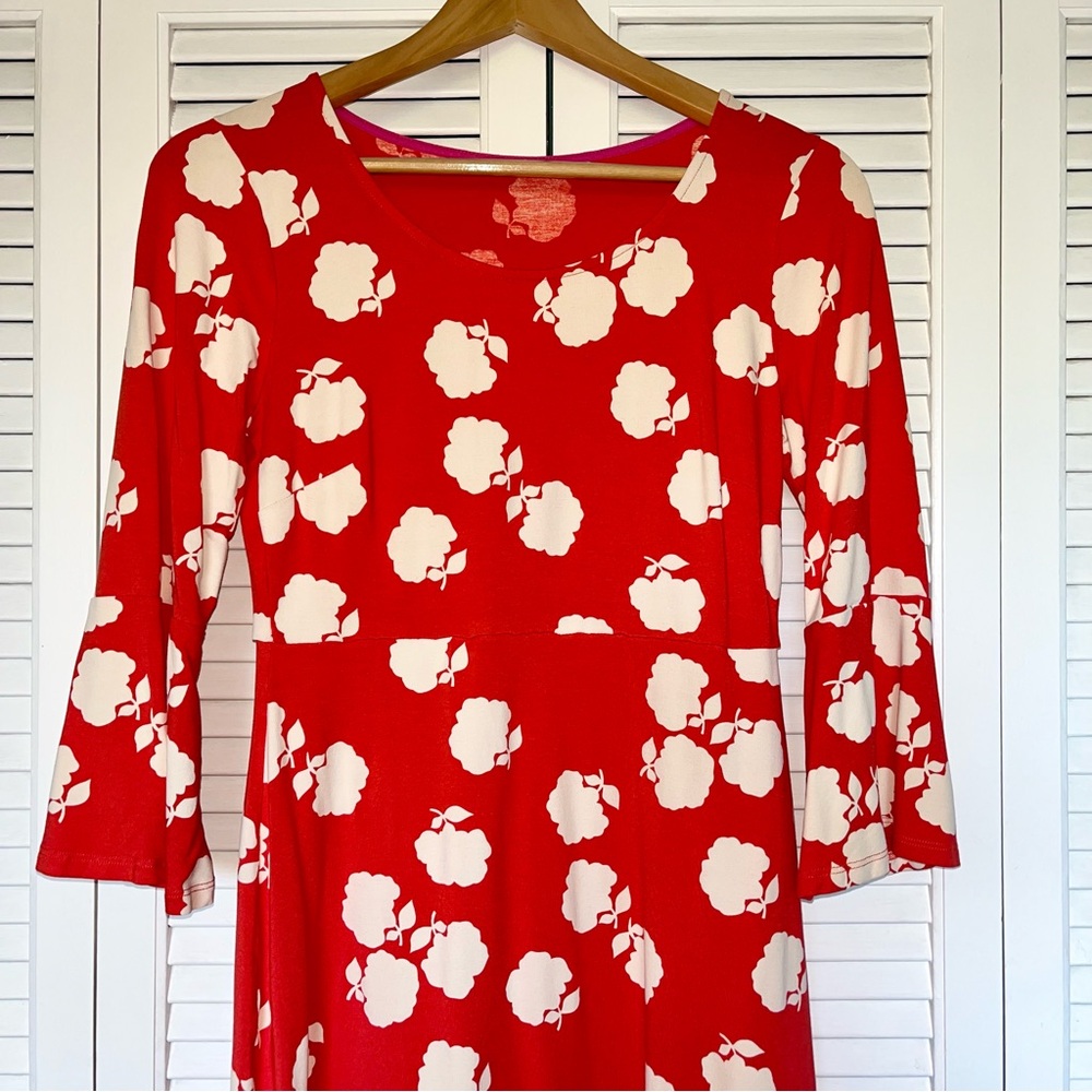 Boden Floral Orange Dress - Picture 6 of 16